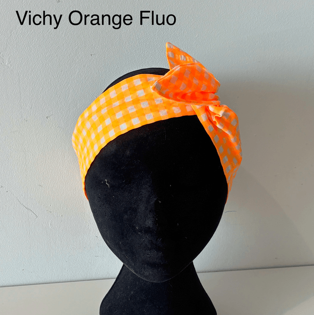 Bandeau rigide en tissu Vichy Seersucker