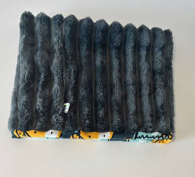 Tour de cou Snood Garçon Dog en 5-12 ans ou 2-5 ans bleu et jaune