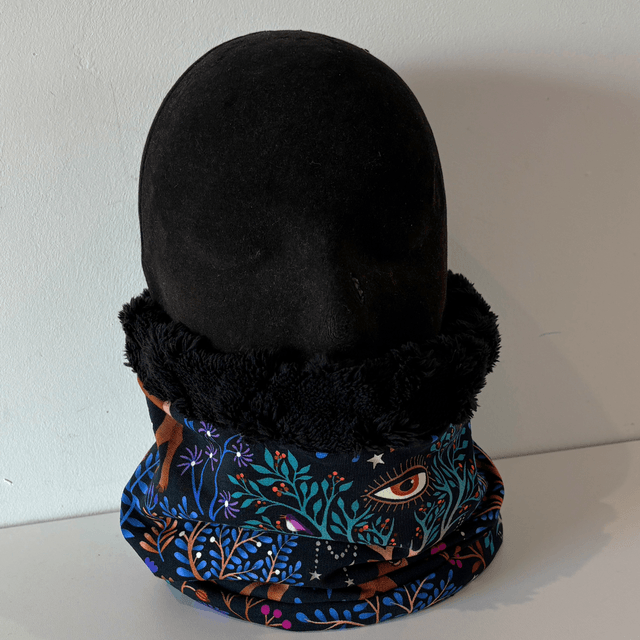 Snood , tour de cou Adulte ou Enfant Happy Rennes vert et noir 