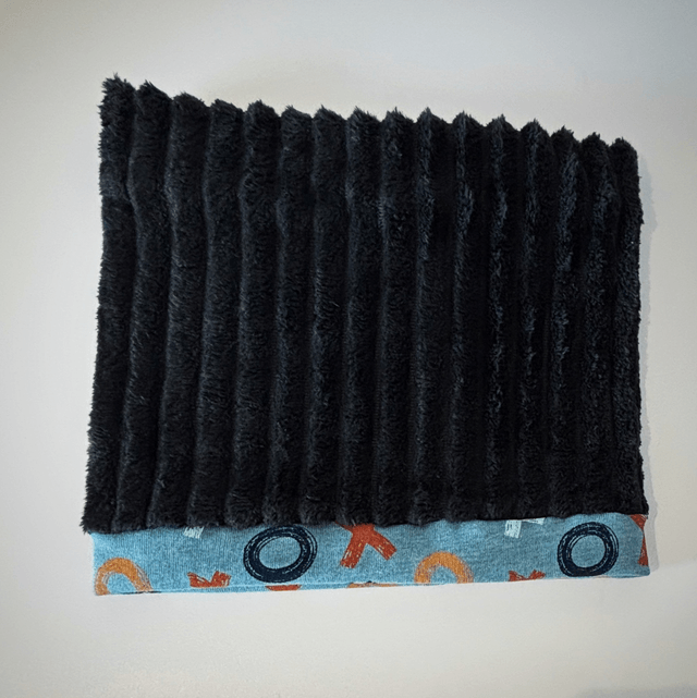 Tour de cou Snood Garçon Dog en 5-12 ans ou 2-5 ans bleu et jaune