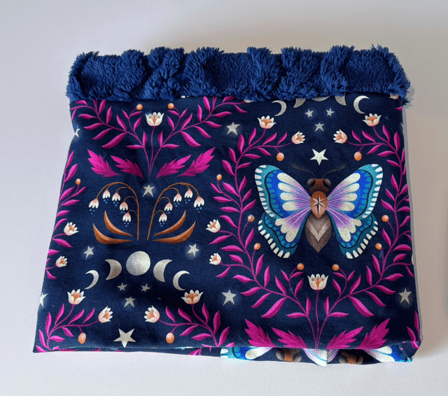 Snood , tour de cou Adulte ou Enfant Butterfly bleu