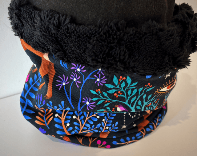 Snood , tour de cou Adulte ou Enfant Happy Rennes vert et noir 