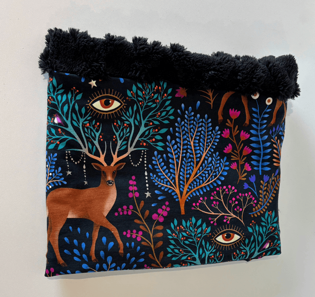 Snood , tour de cou Adulte ou Enfant Happy Rennes vert et noir 