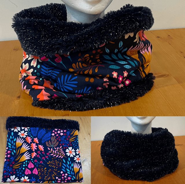 Snood , tour de cou Adulte ou Enfant bliss bleu